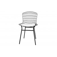 Manhattan Comfort 197AMC4 Madeline Chair with Seat Cushion in Black and White